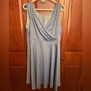Grace Karin Elegant Blue Midi Dress